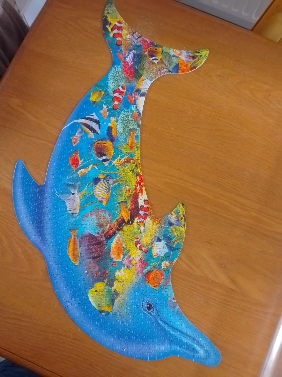 Puzzel dolfijn vorm compleet