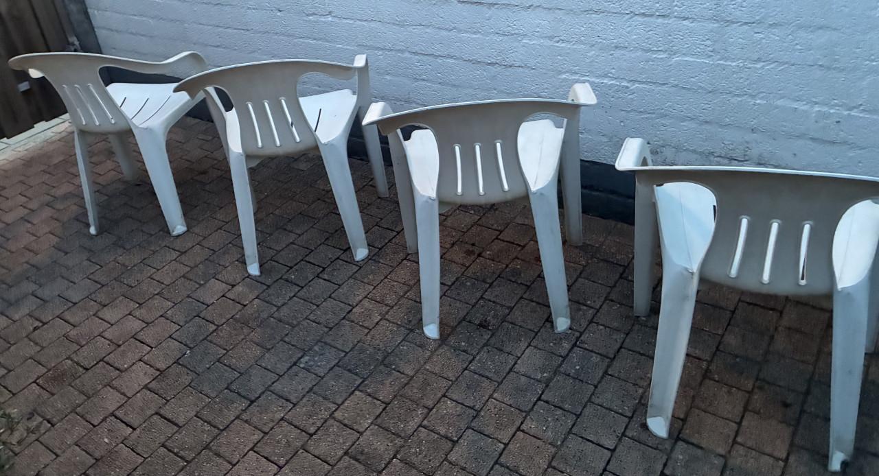 Stapelbare kuip tuinstoelen 4 stuks