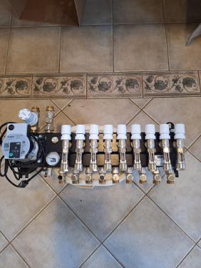 9 groeps Vloerverwarming verdeler