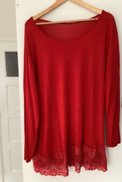 Mooi tuniek met kant zgan maat XL