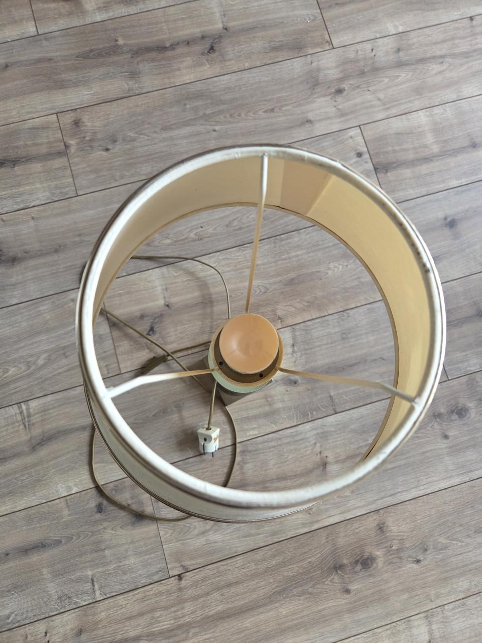 Vintage messing tafellamp met kap – 68 cm – sfeervol