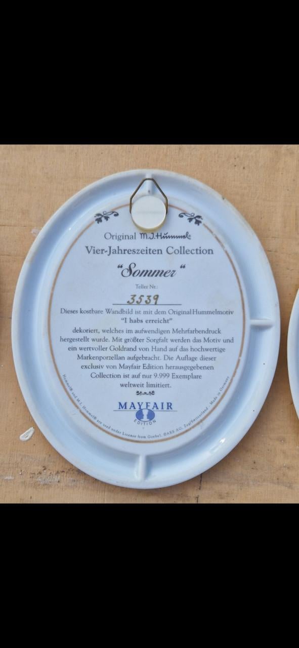 Bordjes Hummel, de 4 jaargetijden