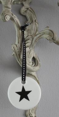 Stenen kerst hanger met ster