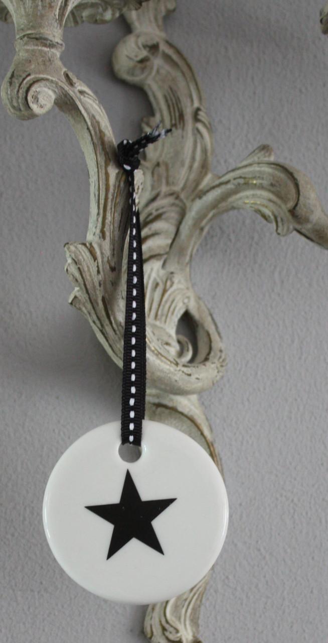 Stenen kerst hanger met ster