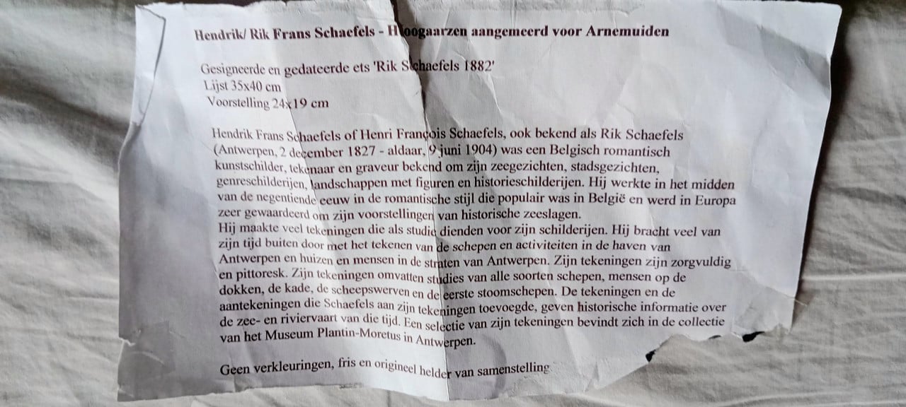 Rik Schaefels, 1882,  hoogaaarzen voor arnemuiden