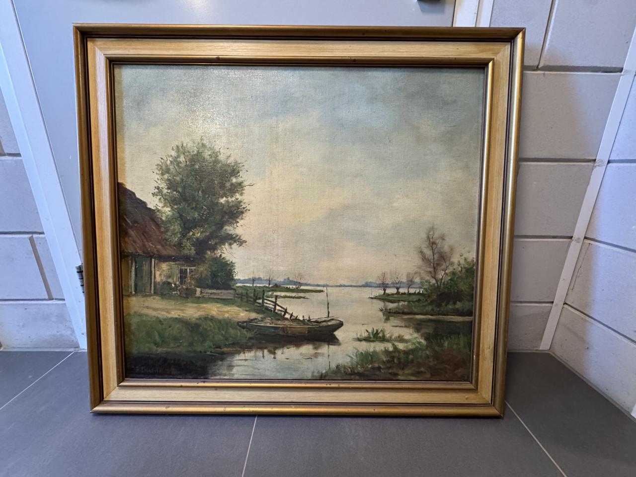 Schilderij Piet van Rhoon inclusief lijst te koop