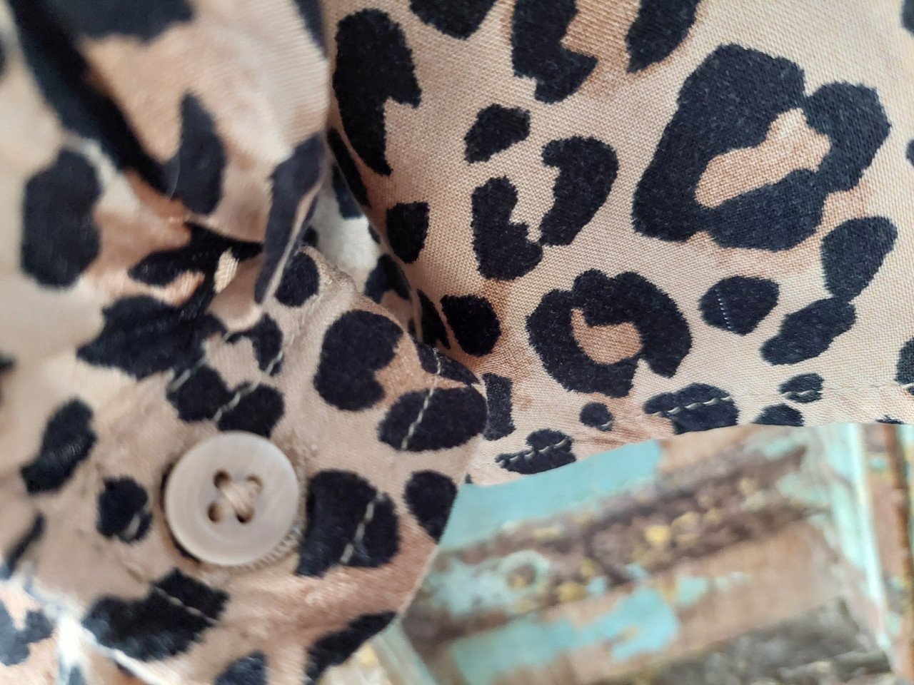 Damesblouse tijgermotief mt 44 Clockhouse