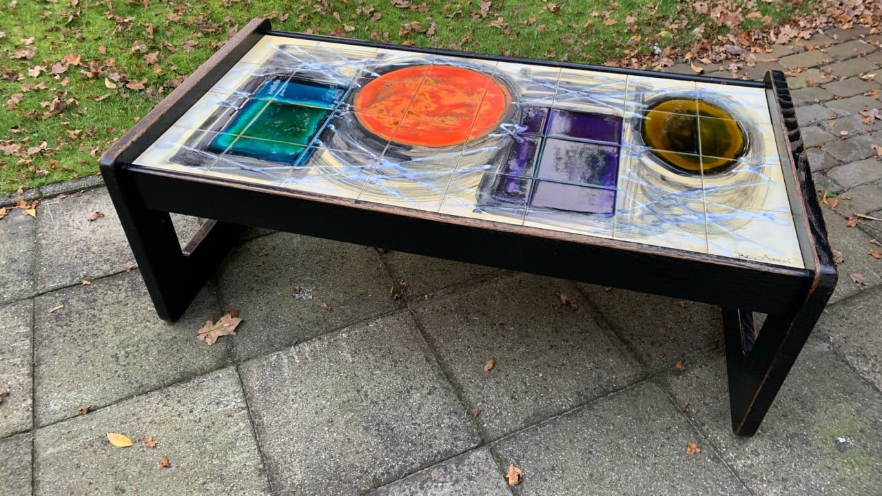 Vitage jaren 70 Belarti salontafel