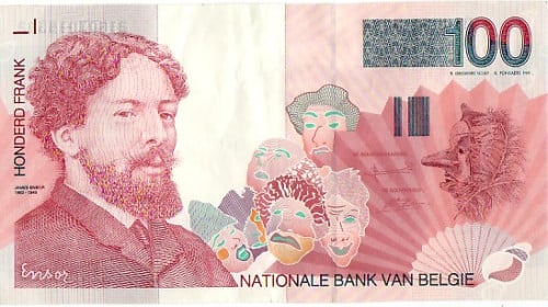 Biljet Belgie 100 Frank 1995 J.Ensor