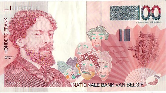 Biljet Belgie 100 Frank 1995 J.Ensor