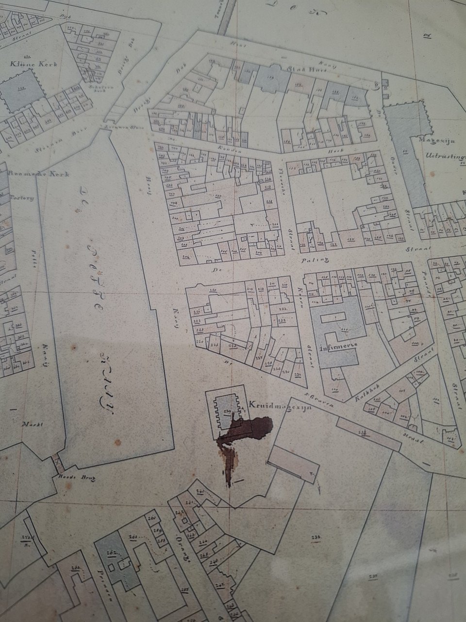 Vlissingen Repro Minuutplan Kadaster . Situatie ± 1812-1820 Fraai ingelijst