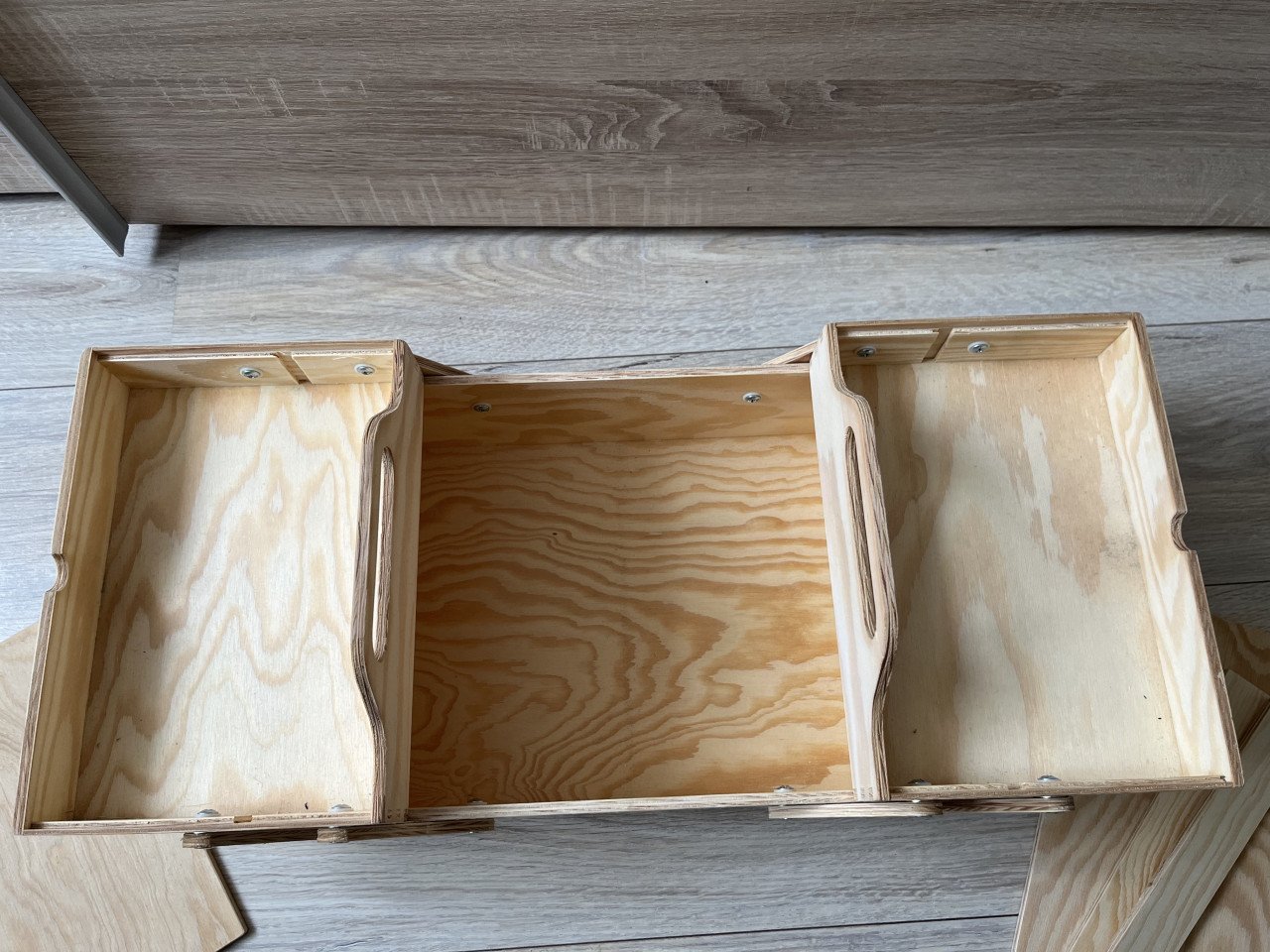 Houten opbergkist