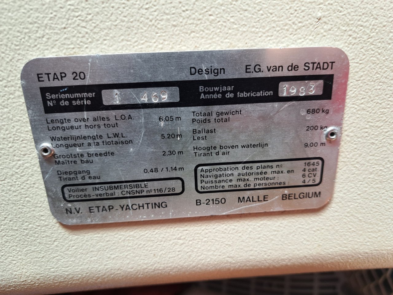 Etap 20 incl buitenboordmotor