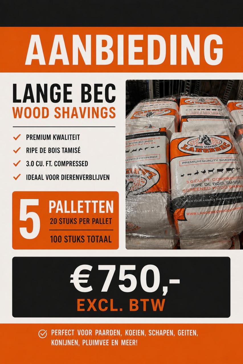 Langebec Wood Shavings 3.0 cu ft – Premium houtkrullen