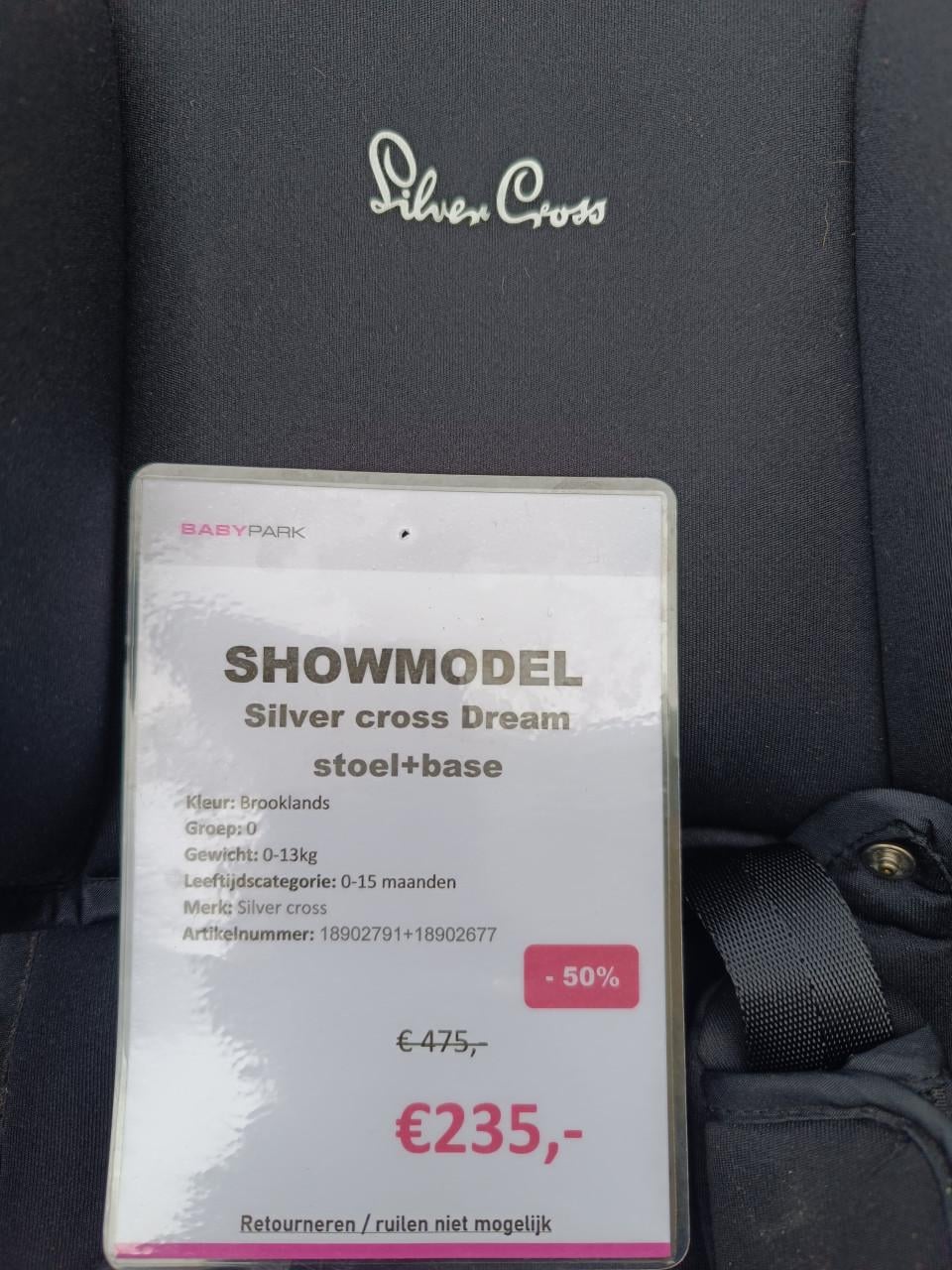 Silver Cross Dream autostoel + isofix base, showmodel