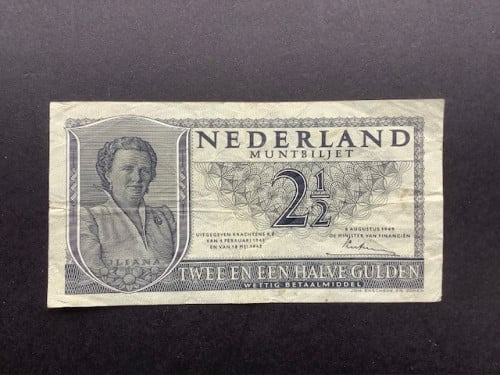 Nederland , 2 1/2 gulden 1949 Juliana.
