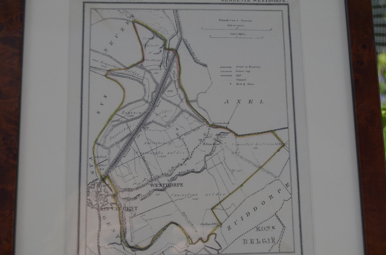 Fraaie Litho 1866 Gemeente Westdorpe Zee - Vla.