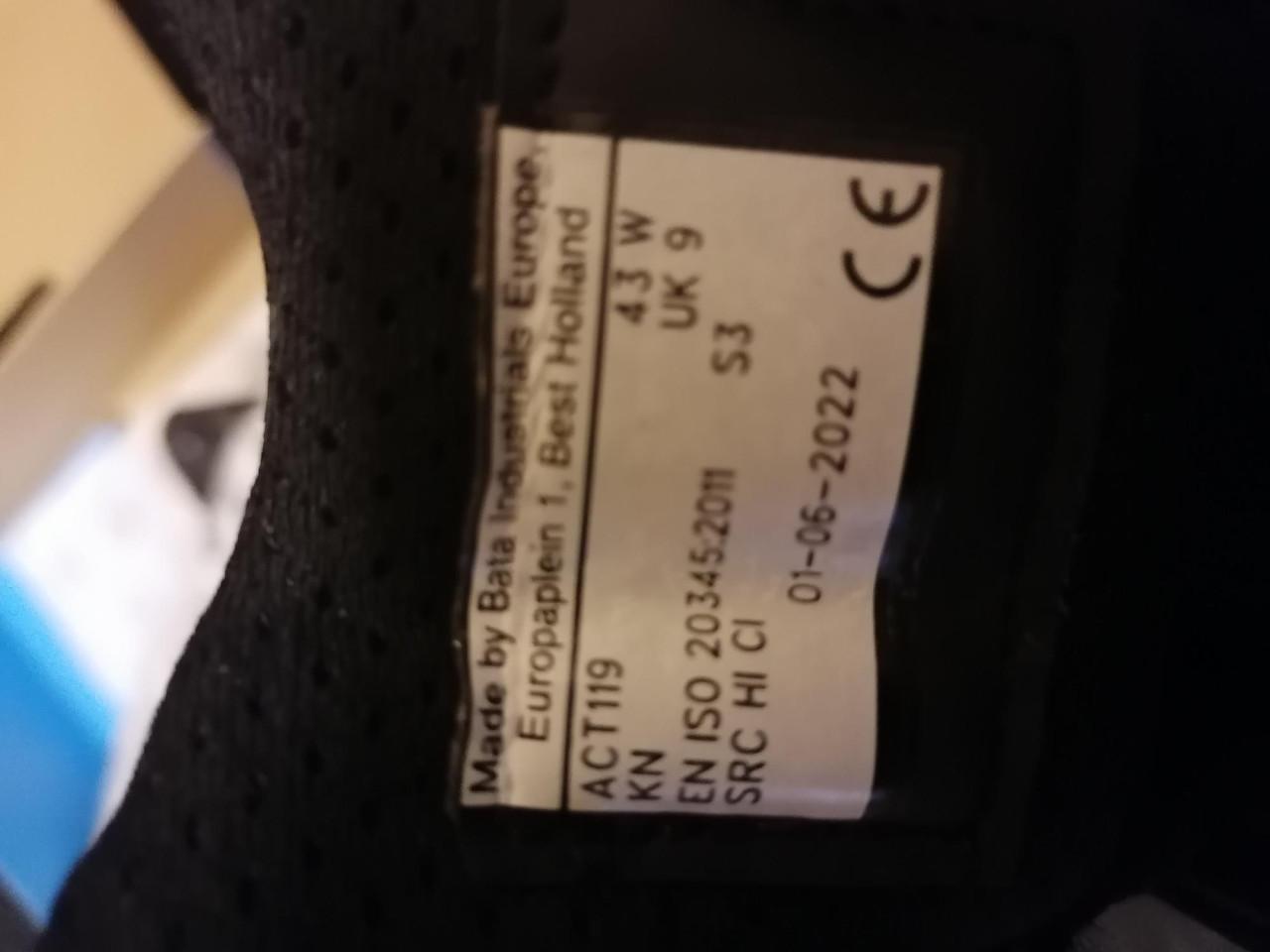 Bata hoge werkschoenen Maat 43 nieuw