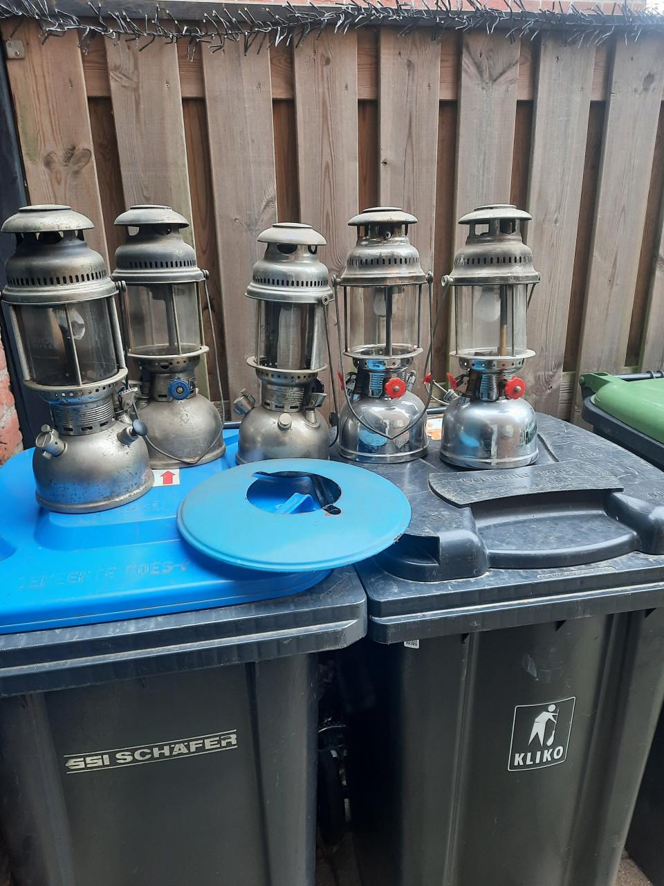 Te koop vislampen 5 stuks