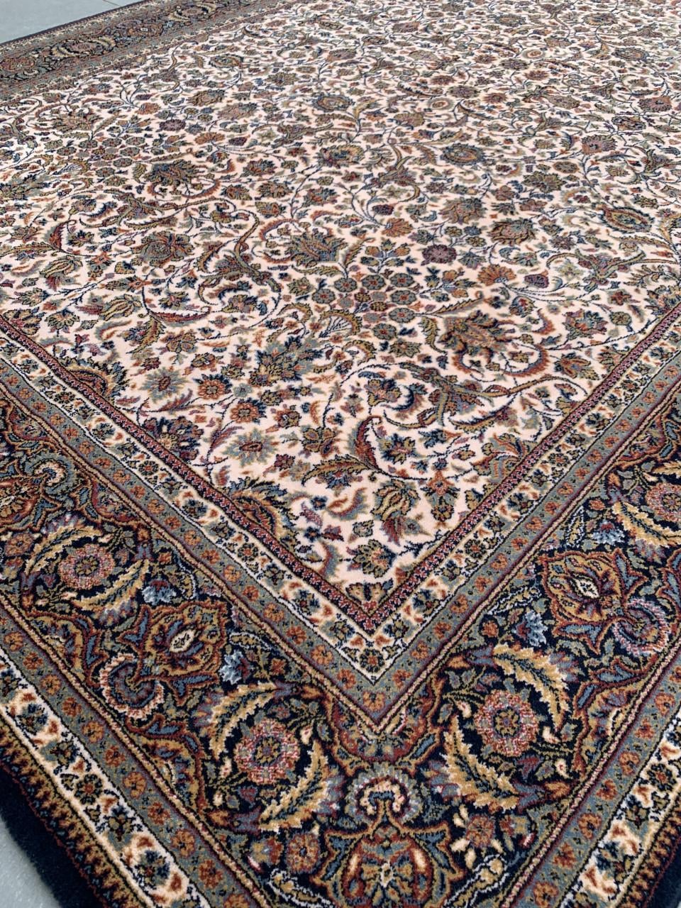 ✨Schitterend Sfeervol Donkerblauw Vintage Vloerkleed Zuiver Scheerwol ✨