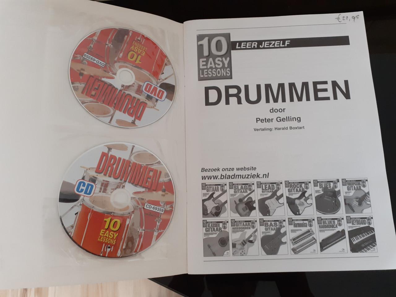 LEER je zelf DRUMMEN boek inkl. 2 dvd s