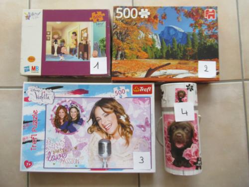 4 leuke volledige puzzels van 500 stukjes