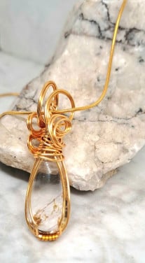 Ketting rutielkwarts/goud