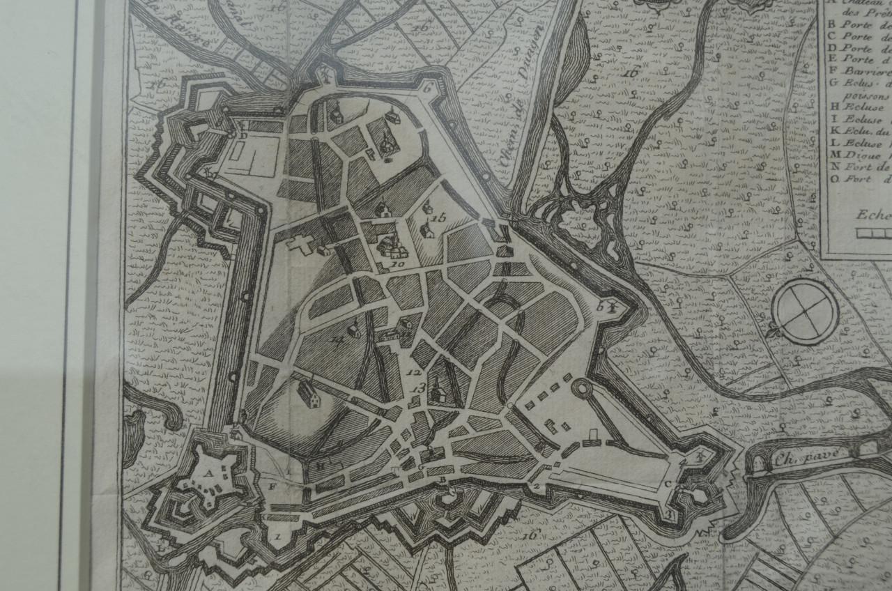 Fraaie Franse kopergravure Den Bosch 1743