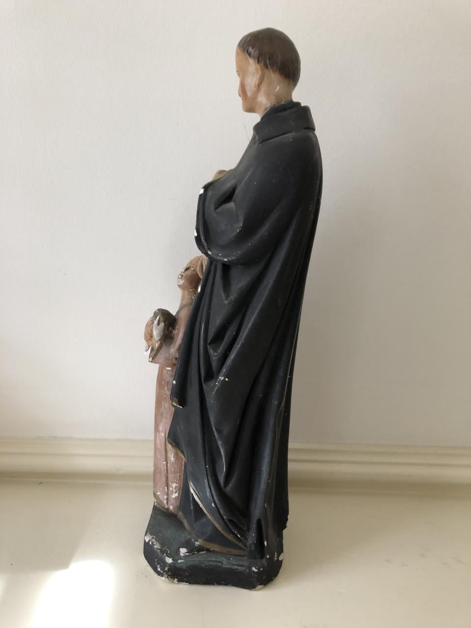 Mooi groot brocante heilig beeld, st. Gerardus Majella