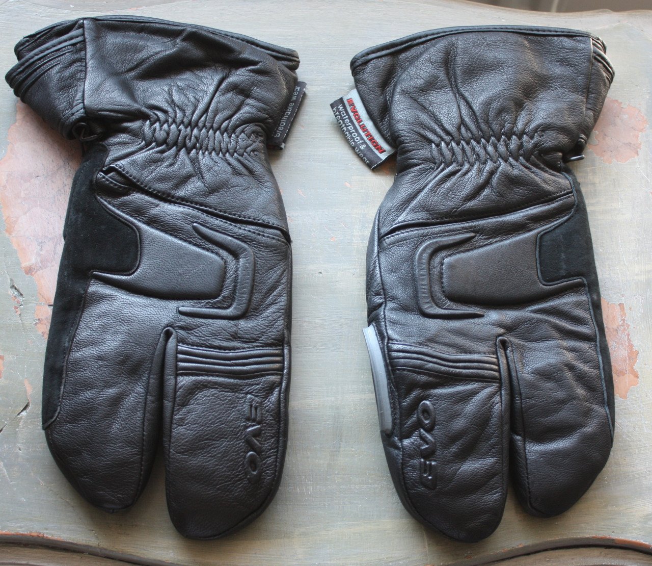 Evolution lederen motorhandschoenen-maat L