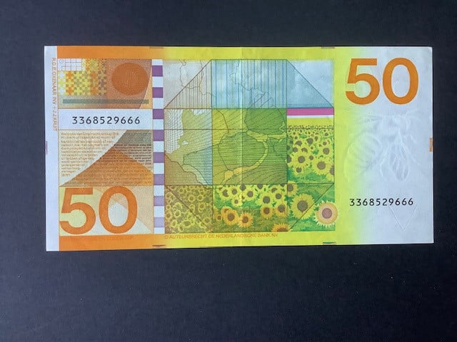 Nederland , 50 gulden 1982 Zonnebloem.