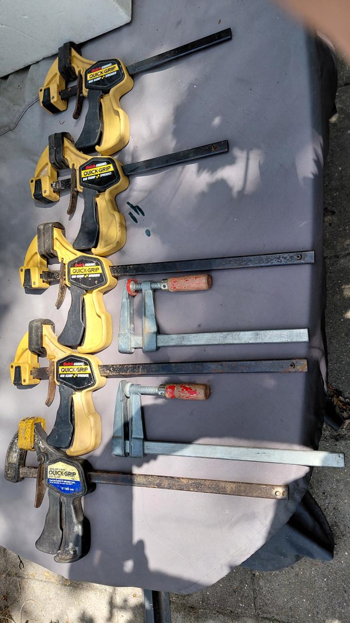 Snelspan lijmklemmen 5 stuks en 2 gewone lijmklemmettjes