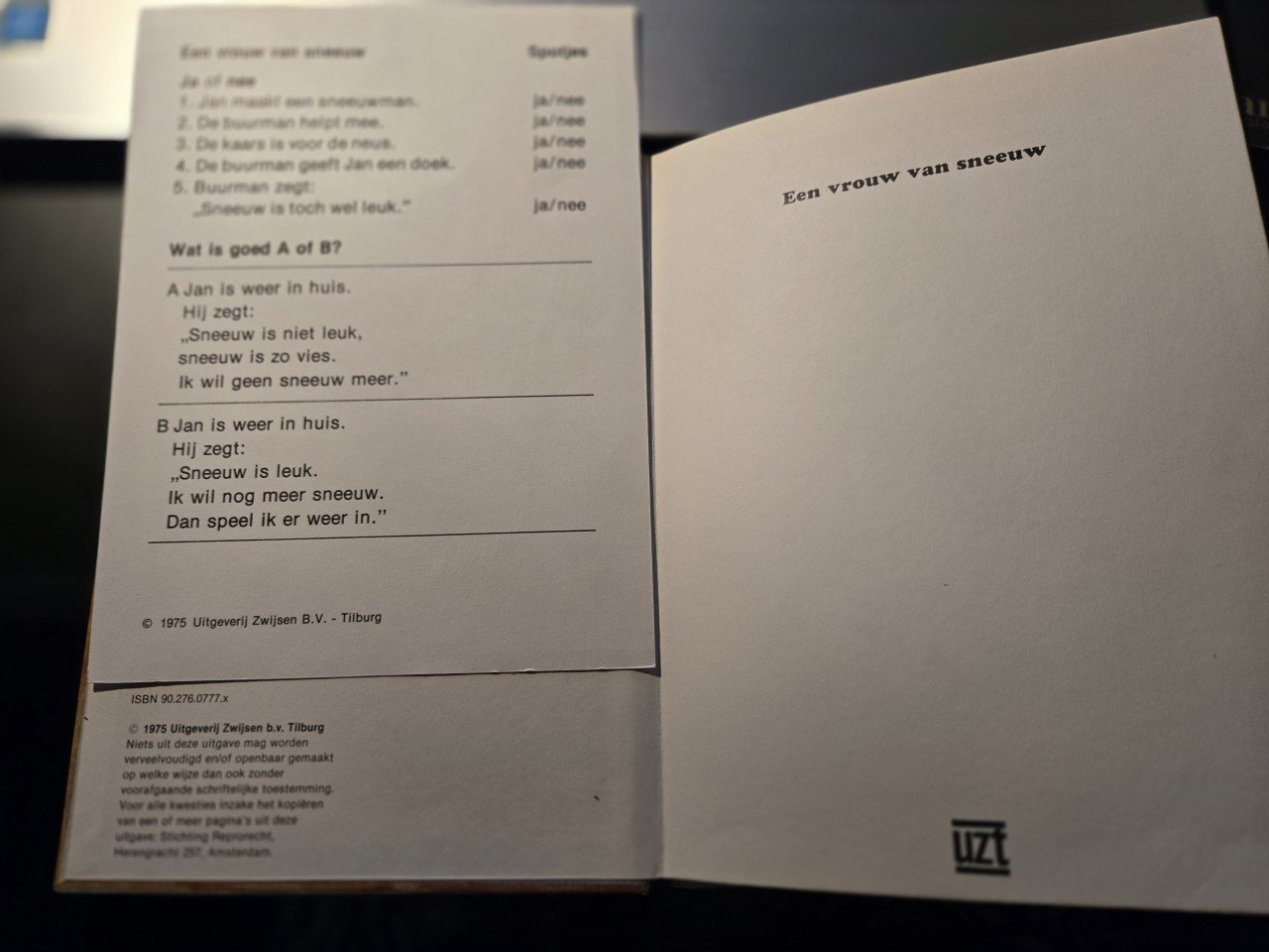 2 Boekjes: Een vrouw van sneeuw  en Jaap let op de tas  1975