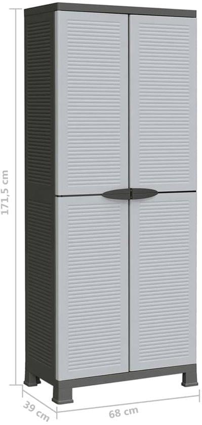 Tuin/berging/schuur Opbergkast 180x68x40 cm.  HBD. kunststof