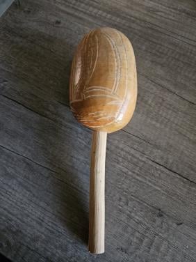 Vintage handpercussie maraca instrument van hout...