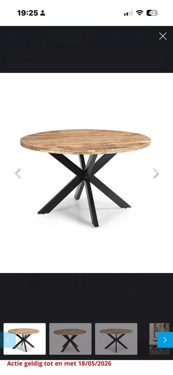 Ronde eetkamertafel