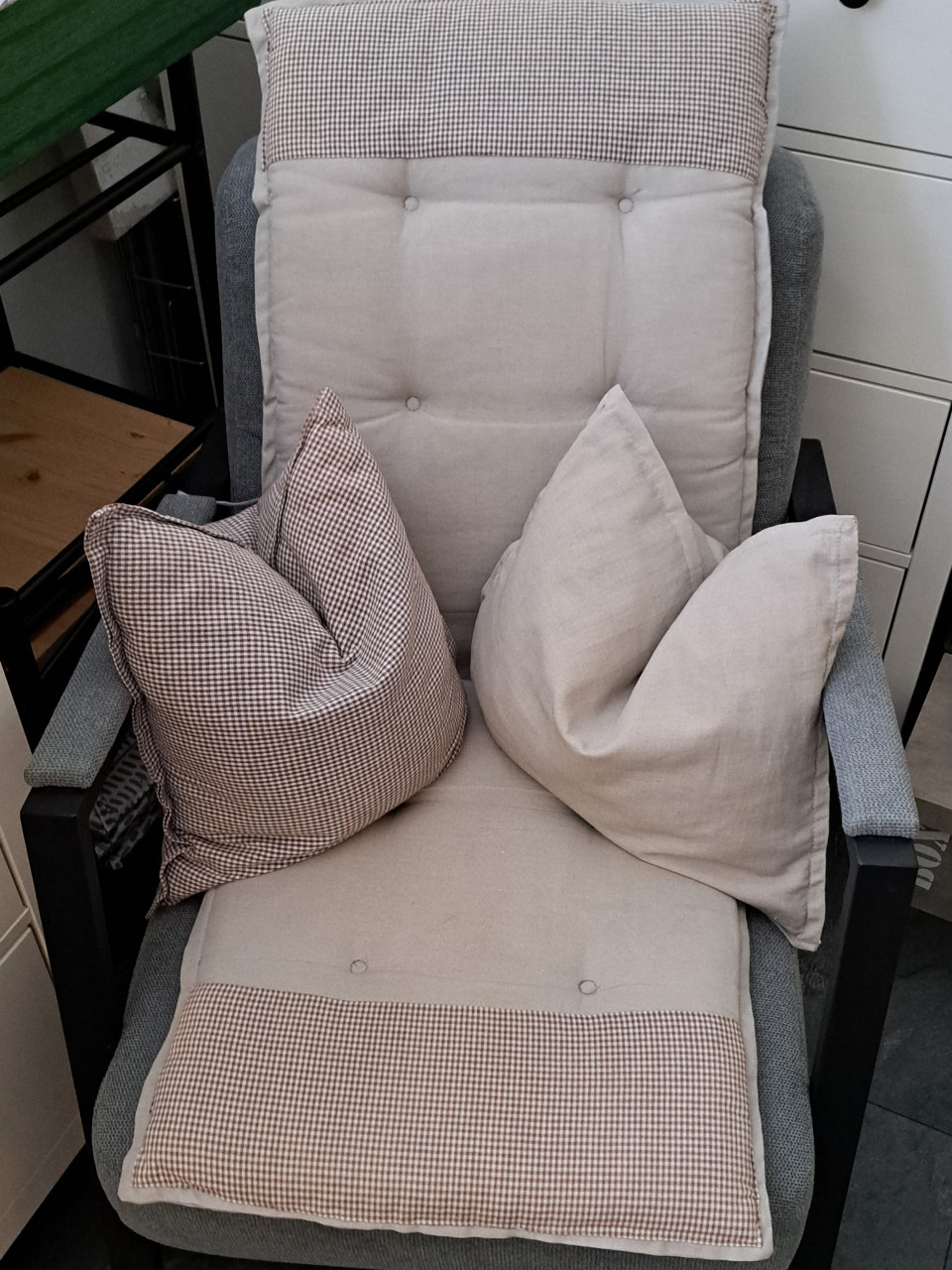 Set (4) kussens voor schommelstoel