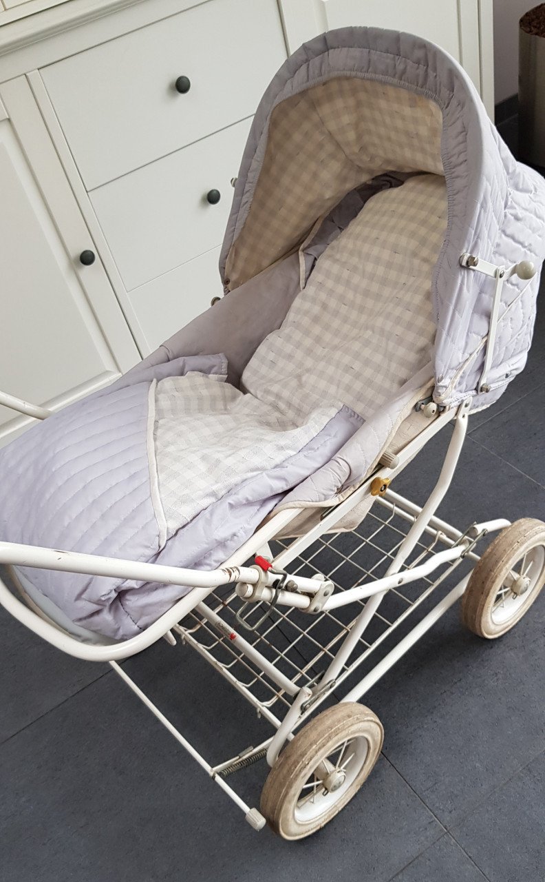 Vintage combi kinderwagen/wandelwagen met toebehoren, merk Koelstra
