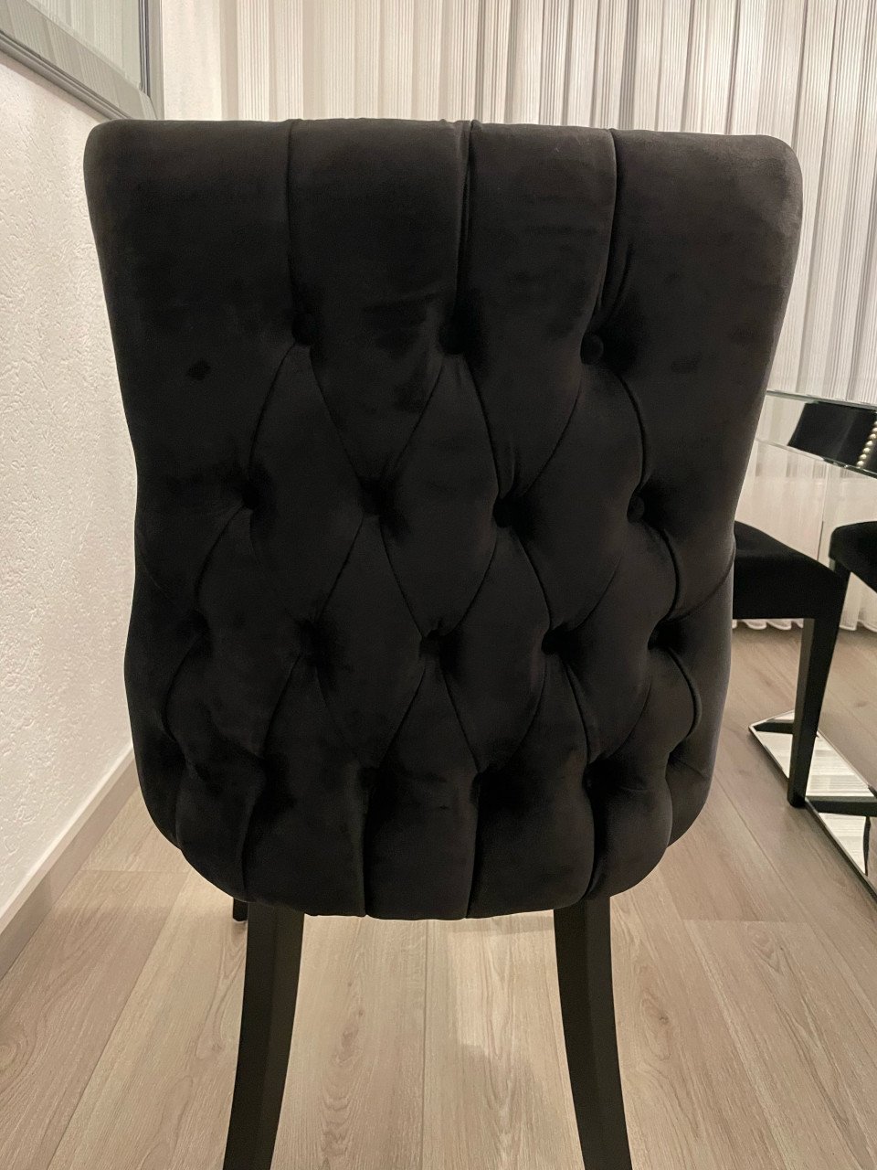 Glazen eettafel set + Salontafel & stoelen