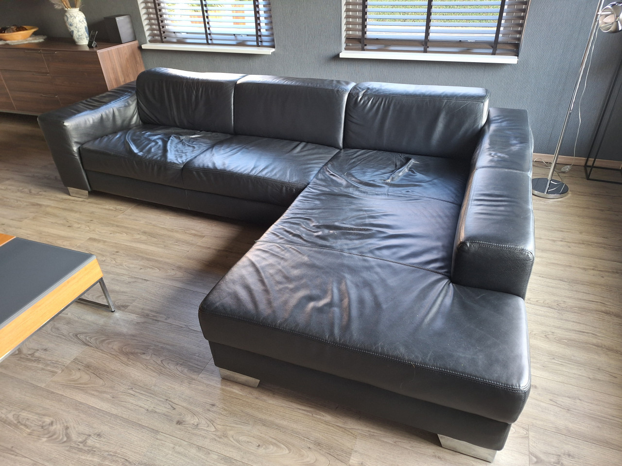 Te koop: hoekbank uitschuifbaar