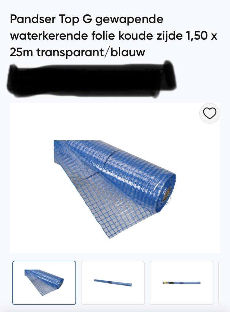 Dampdoorlatende folie