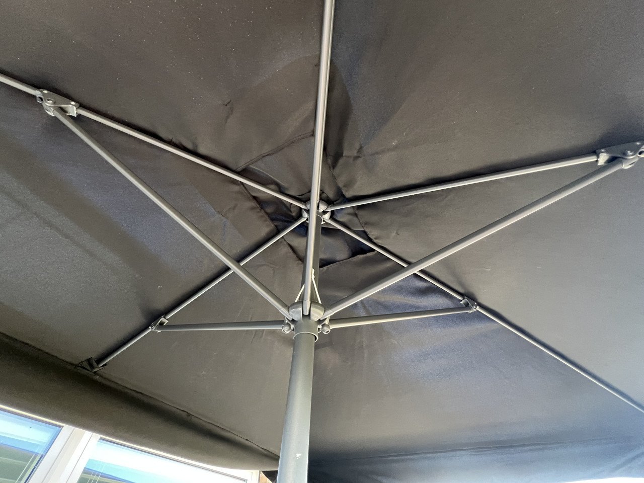 Knikbare parasol 2x3 meter zwart