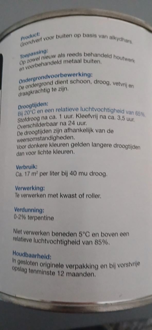 Remmers grondverf grijs terpentine basis