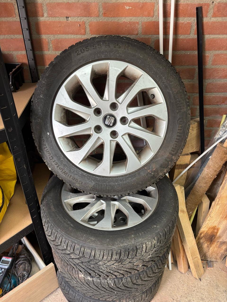 Winterbanden met velg continental