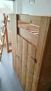 Steigerhout bed! ZELF UIT ELKAAR HALEN!