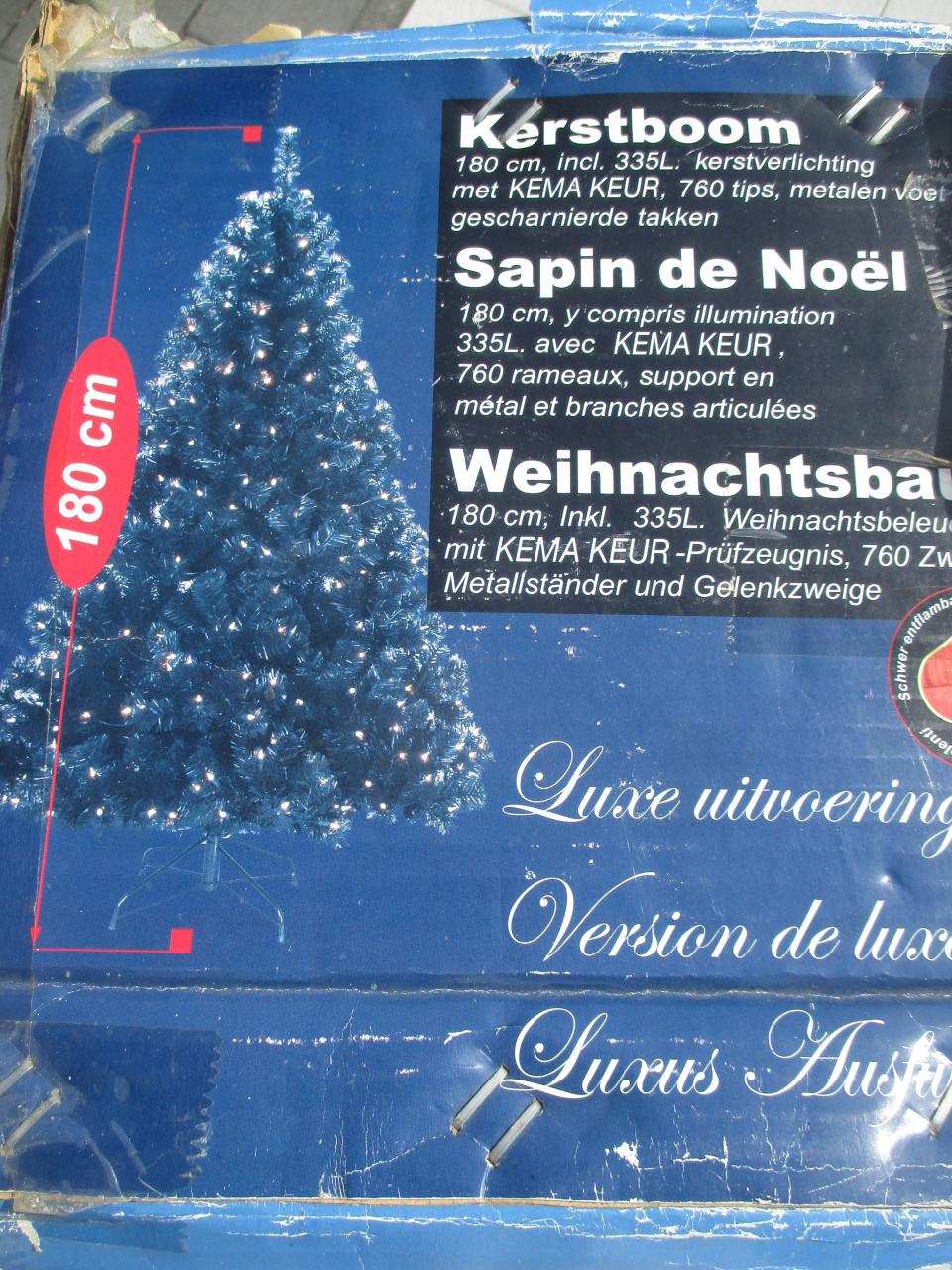 Kunst kerstboom zwart 1.80 m