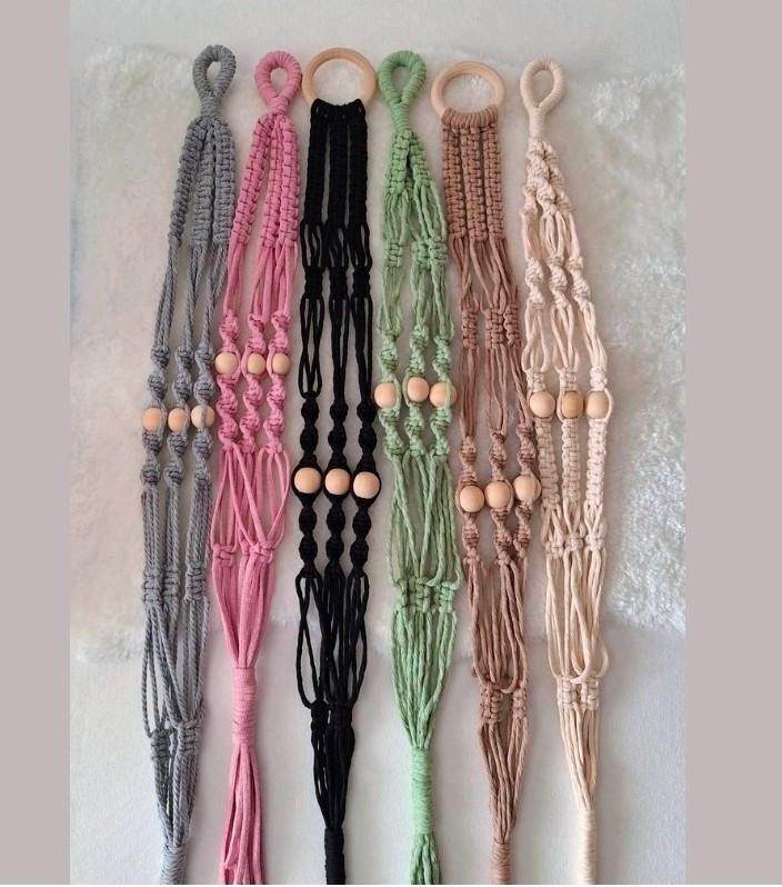 Macramé plantenhangers