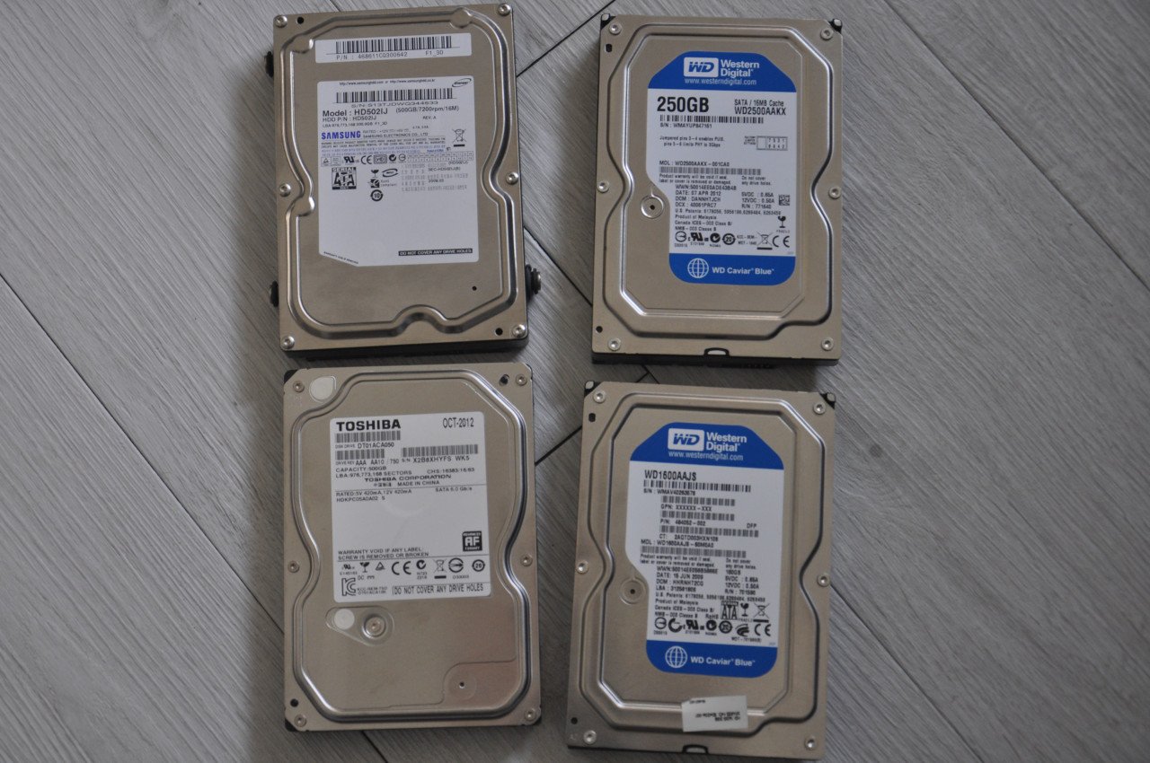 4x HD schijven desktop