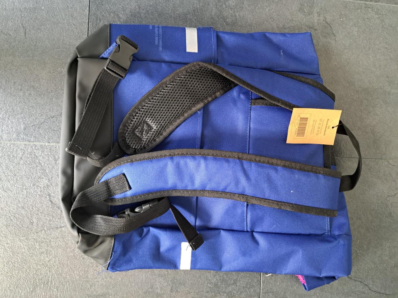 Rugzak paars/blauwachtig met roze