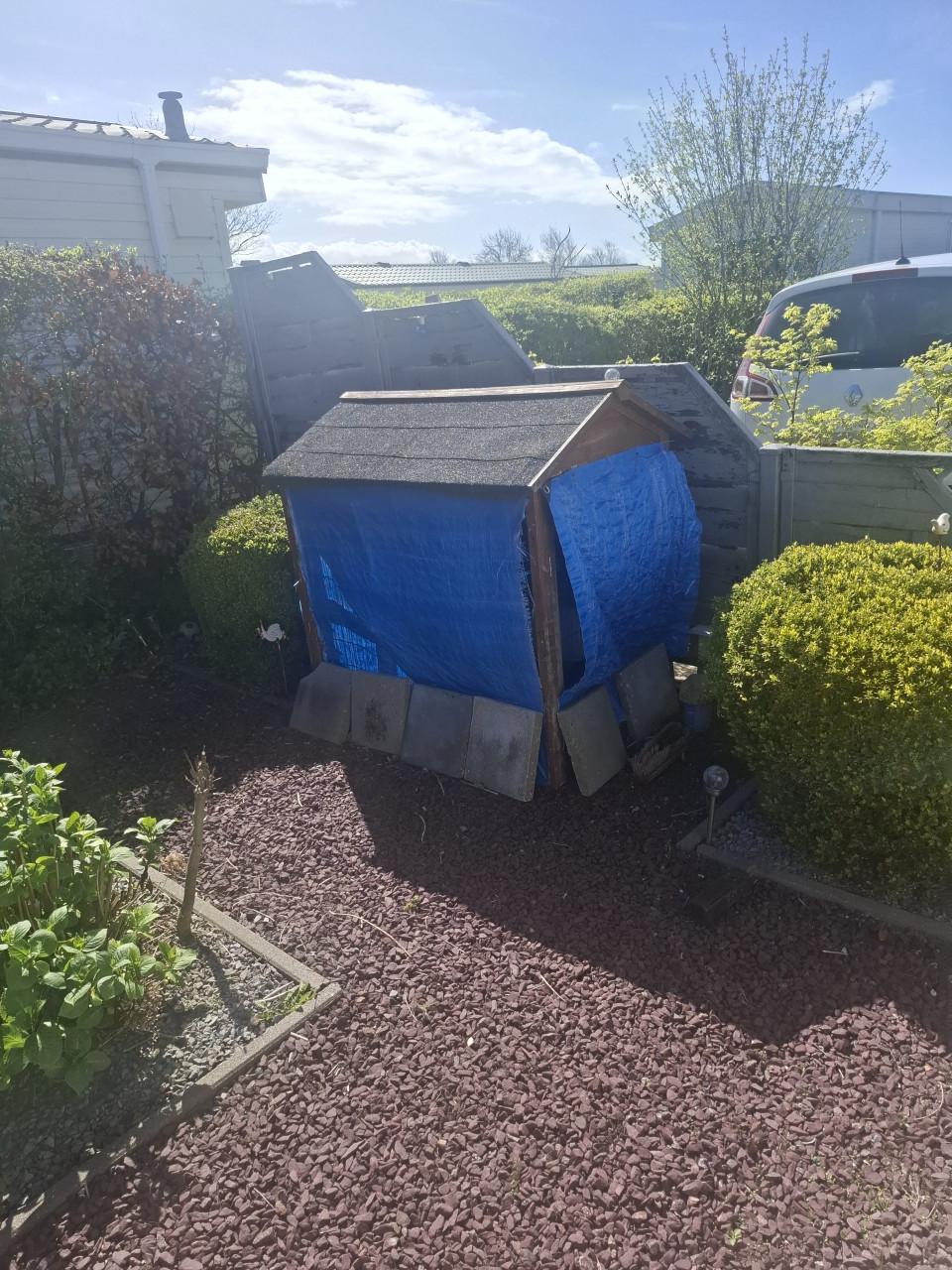 Dierenhok kattenren of ander huisdier plus kattenhuis